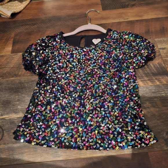 Garanimals Black Sequin Kids Blouse - Picture 3 of 5